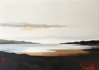 Sienna Ebb Atmospheric Painting Art - Horizontal