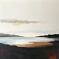 Amber Stillness Coastal Soft Painting Art - Square