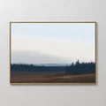 Original hand painted blue brown atmospheric landscape oil painting canvas wall art, nordic scandinavian elegant luxury modern living room home decor