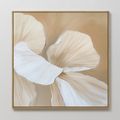 Ivory Grace Organic Painting Art - Square