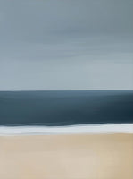 Slate Stillness Coastal Deep Painting Art - Set of 2