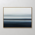 Original hand painted navy blue charcoal grey coastal abstract oil painting canvas wall art, nordic scandinavian elegant luxury modern living room hom