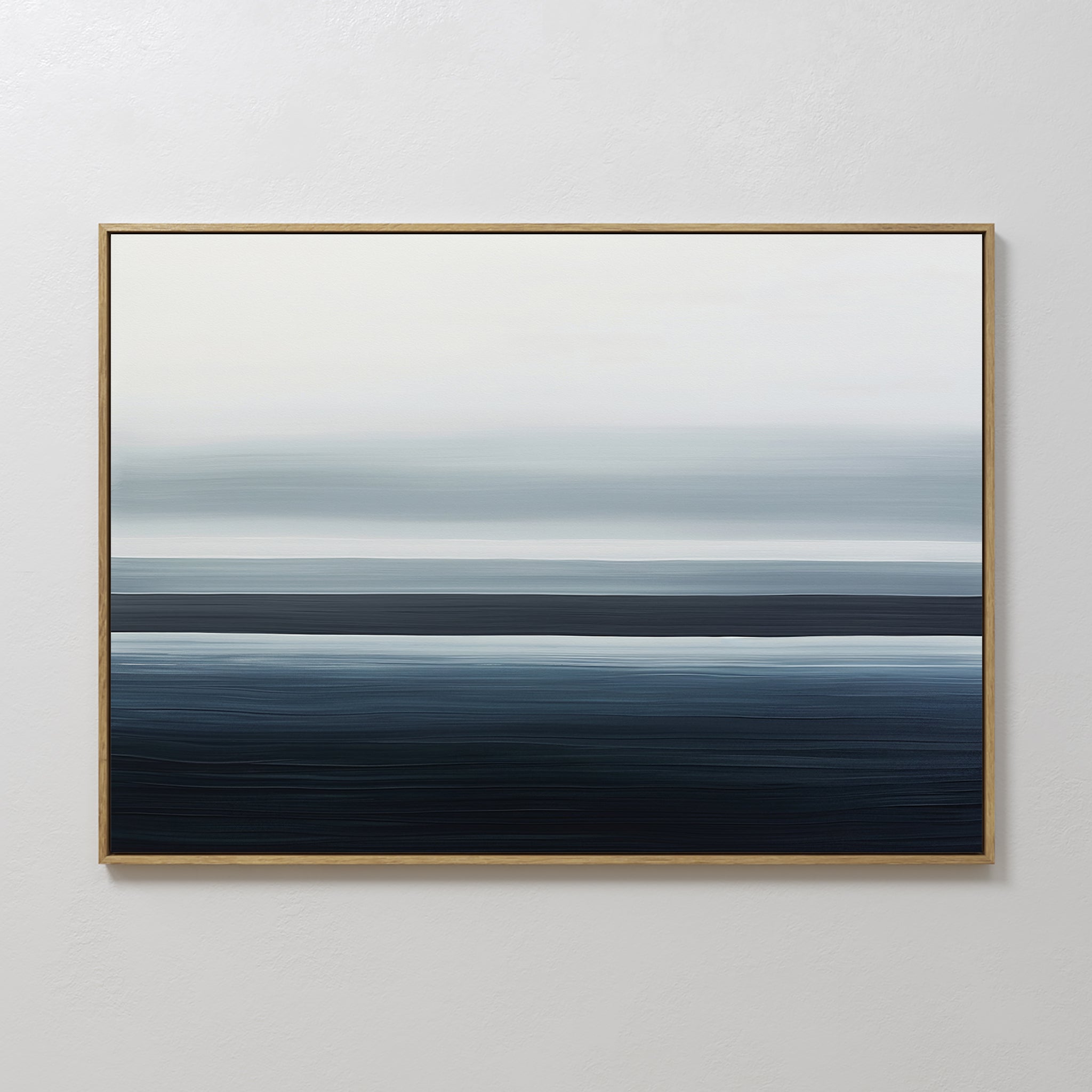 Original hand painted navy blue charcoal grey coastal abstract oil painting canvas wall art, nordic scandinavian elegant luxury modern living room hom