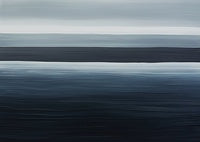 Midnight Stillness Coastal Rich Painting Art - Horizontal
