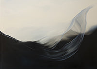 Midnight Veil Atmospheric Painting Art - Vertical