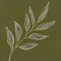 Slate Whisper Botanical Painting Art - Square