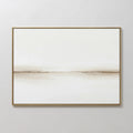 Original hand painted ivory cream beige horizon oil painting canvas wall art, nordic scandinavian minimalist elegant luxury modern living room home de