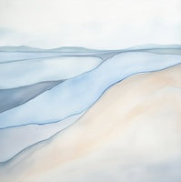 Frost Drift Coastal Pure Painting Art - Square