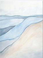Frost Drift Coastal Pale Painting Art - Vertical