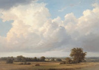 Pearl Stillness Atmospheric Painting Art - Horizontal