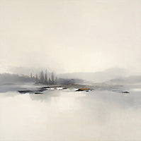 Mist Stillness Atmospheric 2 Painting Art - Square