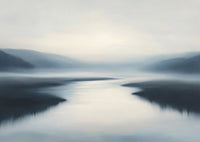Mist Stillness Atmospheric 4 Painting Art - Horizontal