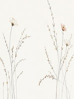 Ivory Sway Botanical Painting Art - Vertical