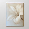 Original hand painted ivory cream magnolia botanical oil painting canvas wall art, nordic scandinavian elegant luxury minimalist modern living room ho