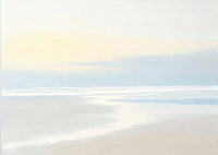 Pearl Stillness Coastal Soft Painting Art - Horizontal