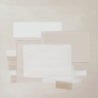 Linen Stillness Geometric Painting Art - Square