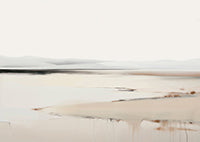 Linen Reverie Coastal Painting Art - Horizontal