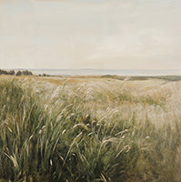 Sage Sway Atmospheric Painting Art - Square