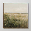 Original hand painted sage green golden meadow oil painting canvas wall art, nordic scandinavian elegant luxury coastal modern living room home decor