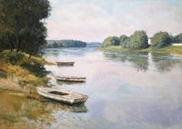 Mist Stillness Atmospheric 7 Painting Art - Horizontal