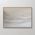 Ivory Veil Organic Painting Art - Horizontal