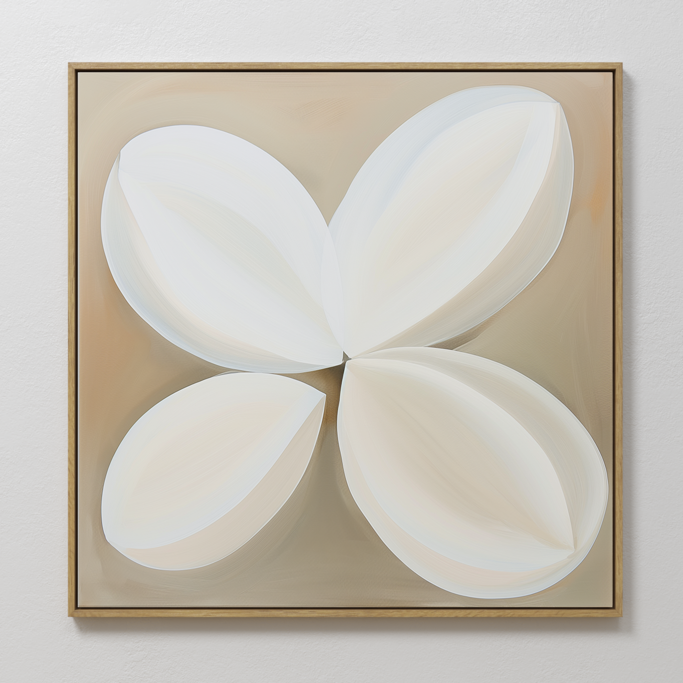 Pearl Bloom Organic Painting Art - Square