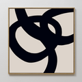 Onyx Pulse Organic Painting Art - Square