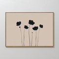 Ebony Sway Minimalist Painting Art - Horizontal