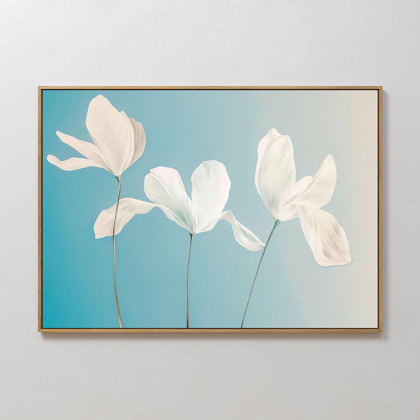 Frost Bloom Coastal Painting Art - Horizontal