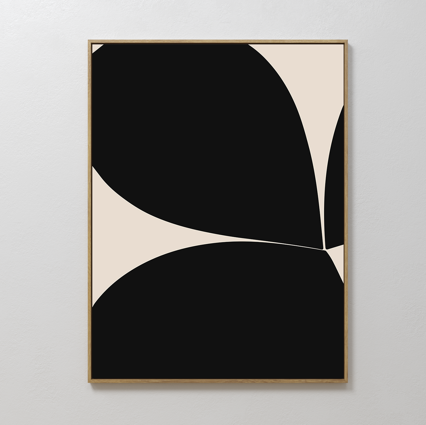 Onyx Solitude Organic Painting Art - Vertical