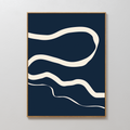 Midnight Drift Organic Painting Art - Vertical