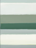 Sage Stillness Coastal Deep Painting Art - Set of 2