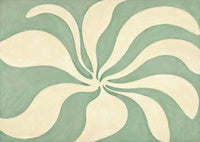 Sage Bloom Organic Deep Painting Art - Horizontal