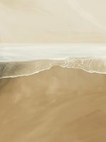 Golden Drift Coastal Painting Art - Horizontal