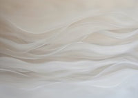 Ivory Veil Organic Painting Art - Horizontal