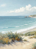Sand Drift Coastal Pure Painting Art - Set of 2