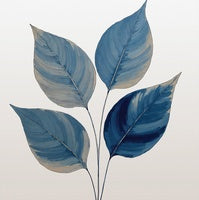 Midnight Reverie Botanical Pale Painting Art - Square