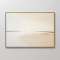 Original hand painted warm sand beige ivory coastal abstract oil painting canvas wall art, nordic scandinavian elegant luxury minimalist modern home d