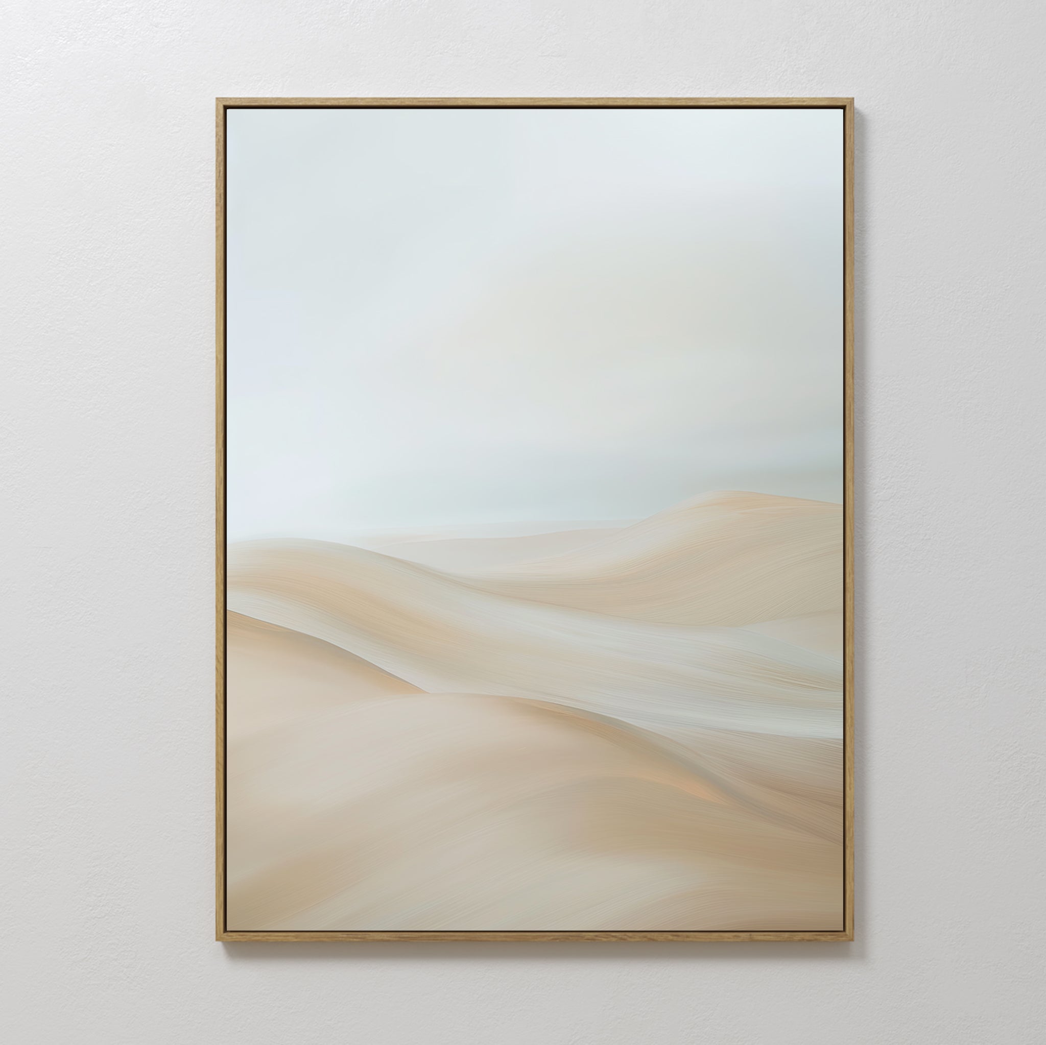 Original hand painted beige sand dune desert oil painting canvas wall art, nordic scandinavian minimalist elegant luxury modern living room home decor