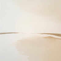 Sand Stillness Coastal Bold Painting Art - Square