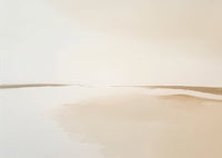 Sand Stillness Coastal Pure Painting Art - Horizontal