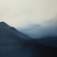 Midnight Haze Atmospheric Deep Painting Art - Vertical