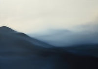 Midnight Haze Atmospheric Soft Painting Art - Vertical