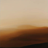 Amber Solitude Atmospheric Pale Painting Art - Set of 2