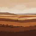 Amber Solitude Atmospheric Fine Painting Art - Square