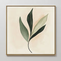 Original hand painted sage green botanical oil painting canvas wall art, nordic scandinavian minimalist elegant luxury modern living room home decor i