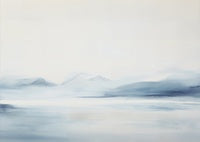 Frost Stillness Atmospheric Soft Painting Art - Vertical
