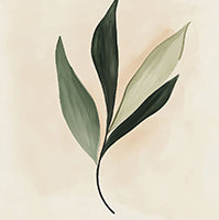 Sage Reverie Botanical Deep Painting Art - Square
