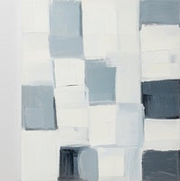 Slate Reverie Geometric Painting Art - Vertical