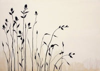 Ivory Stillness Botanical Painting Art - Horizontal